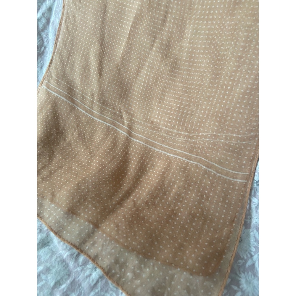 Vintage Beige Polka Dot Scarf